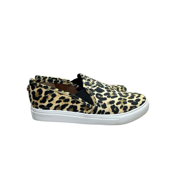 Steve Madden Safary Leopard Print Slip On Canvas Sneakers Size 6.5 Cheetah Girl - Picture 2 of 7